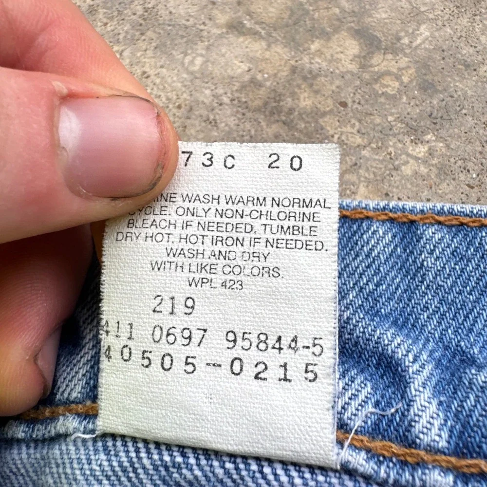 Vintage 90s Levis 505 Orange Tab Baggy Straight Leg Jeans Blue W36 L30 (g3b)